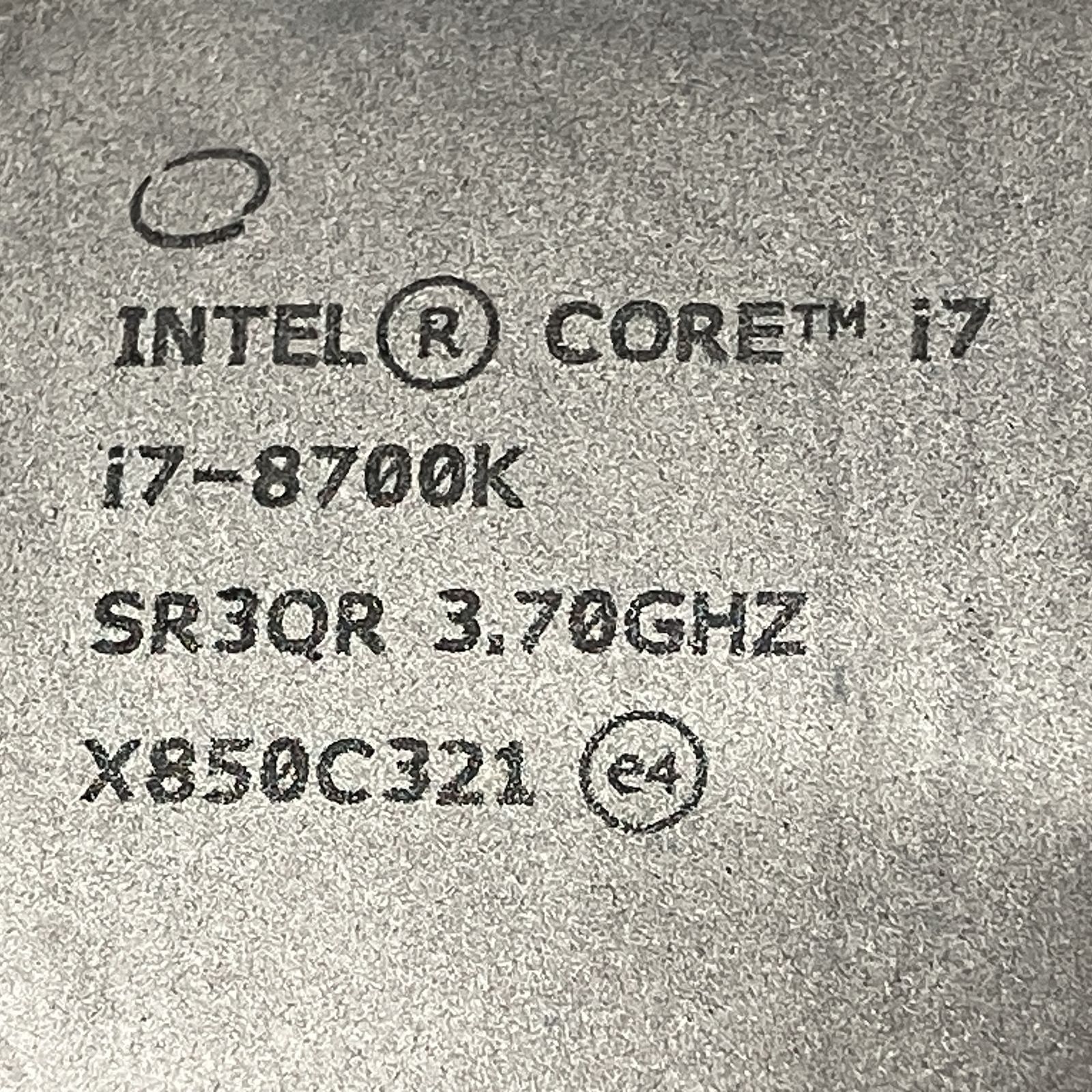 Intel Core i7 8700K LGA1151 3.7GHz 8世代 Coffee Lake CPU インテル
