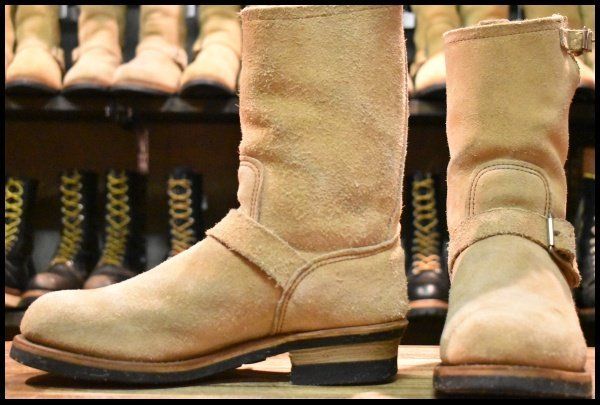 9D 良品 PT91刺繍 98年】レッドウィング 8268 スエード エンジニア