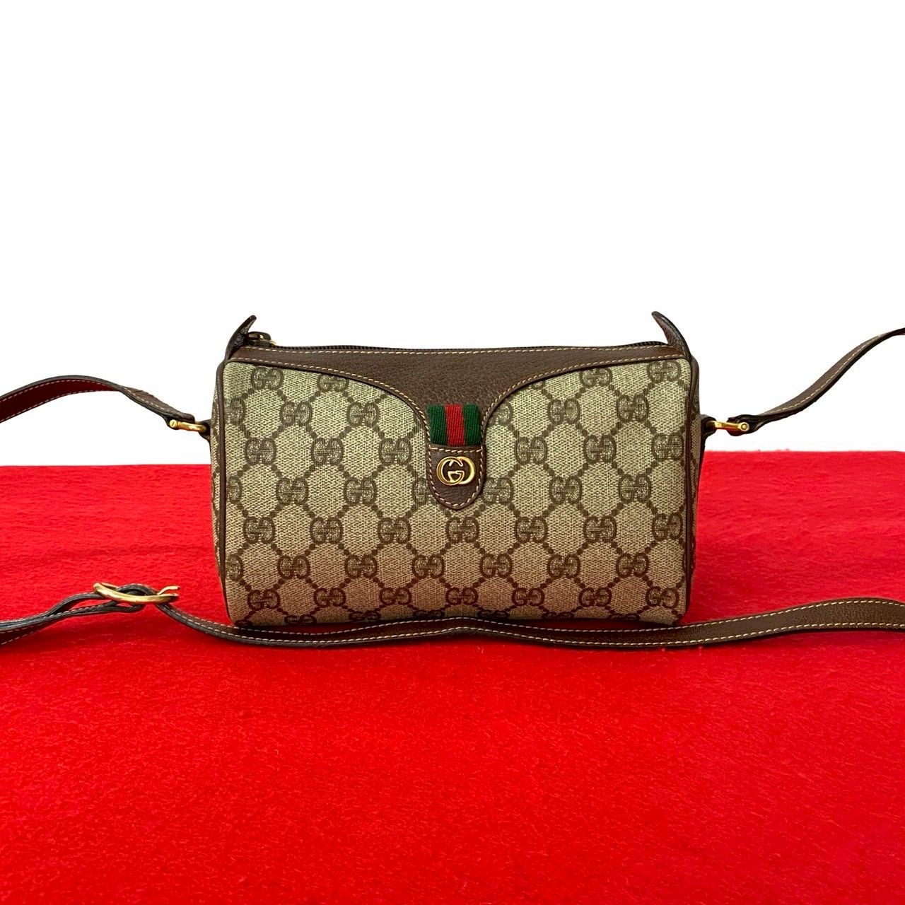 希少【GUCCI】オールドグッチ シェリーライン GGロゴ ヴィンテージ 極 美品 GUCCI グッチ オールドグッチ ヴィンテージ シェリーライン GG