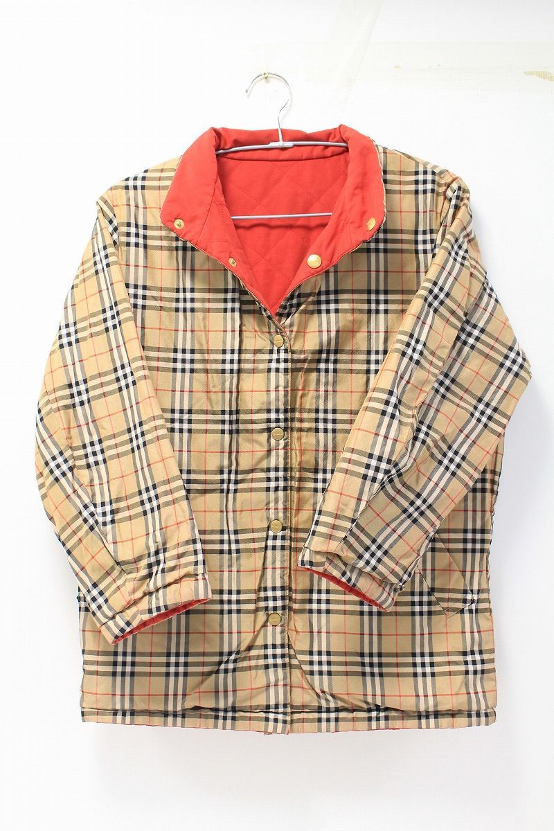 正規品 バーバリー キルティングジャケット ノバチェック リバーシブル M BURBERRY バーバリー ノバチェック キルティングジャケット