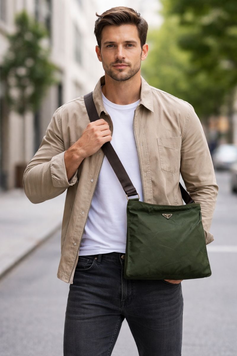 プラダ ショルダーバッグ サコッシュ Unisex 三角ロゴプレート 軽量