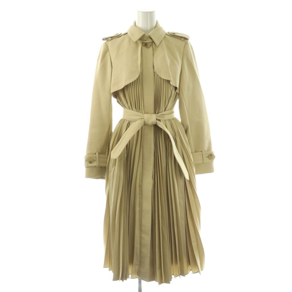 サンドロ SANDRO プリーツ トレンチコート アウター 34 ベージュ