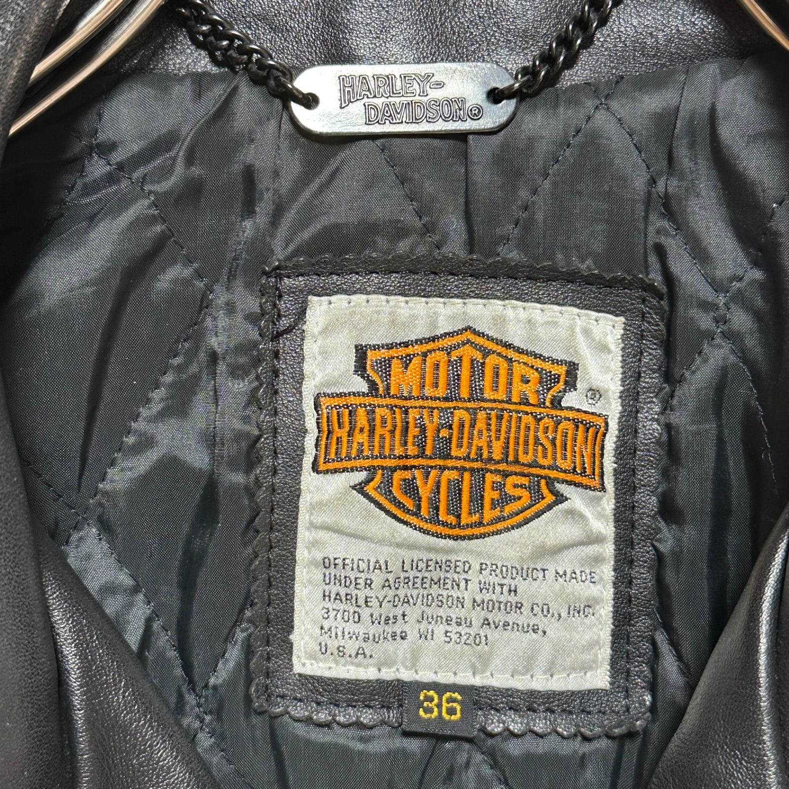 HARLEY-DAVIDSON ダブルライダース レザージャケット 36 S相当