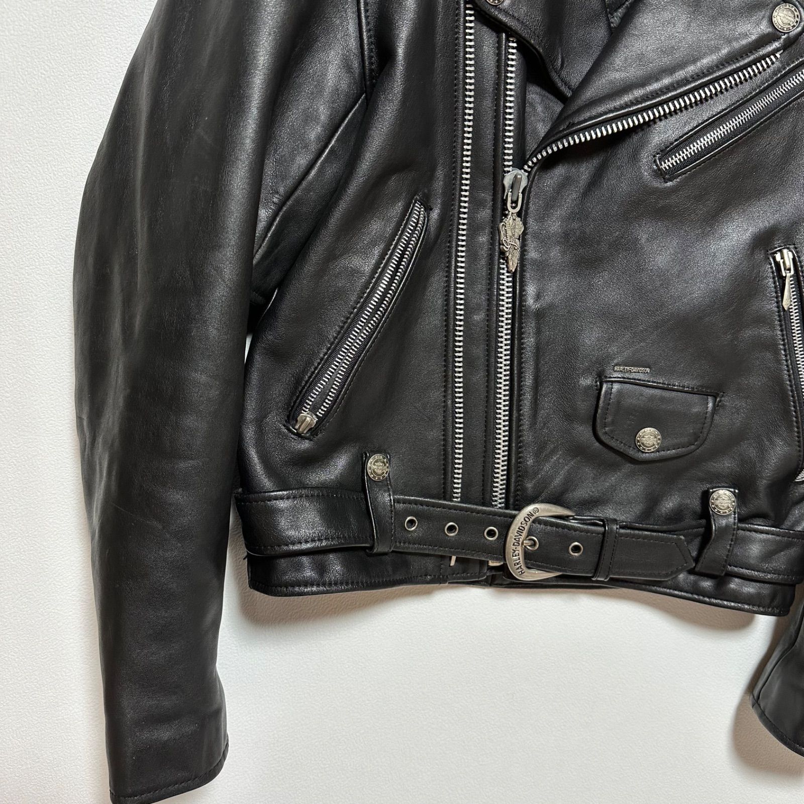 HARLEY-DAVIDSON ダブルライダース レザージャケット 36 S相当