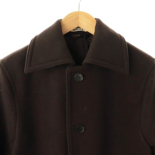 ライトメルトンハーフコート AURALEE ブラック SIZE 4 新品　未使用 オーラリー AURALEE ライトメルトンハーフコート アウター 0 ブラウン