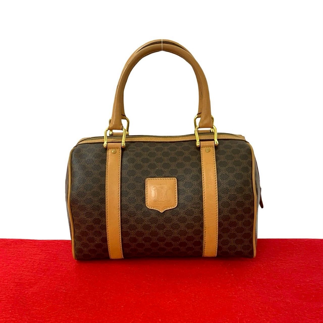 極 美品 CELINE セリーヌ ヴィンテージ マカダム ブラゾン トリオンフ