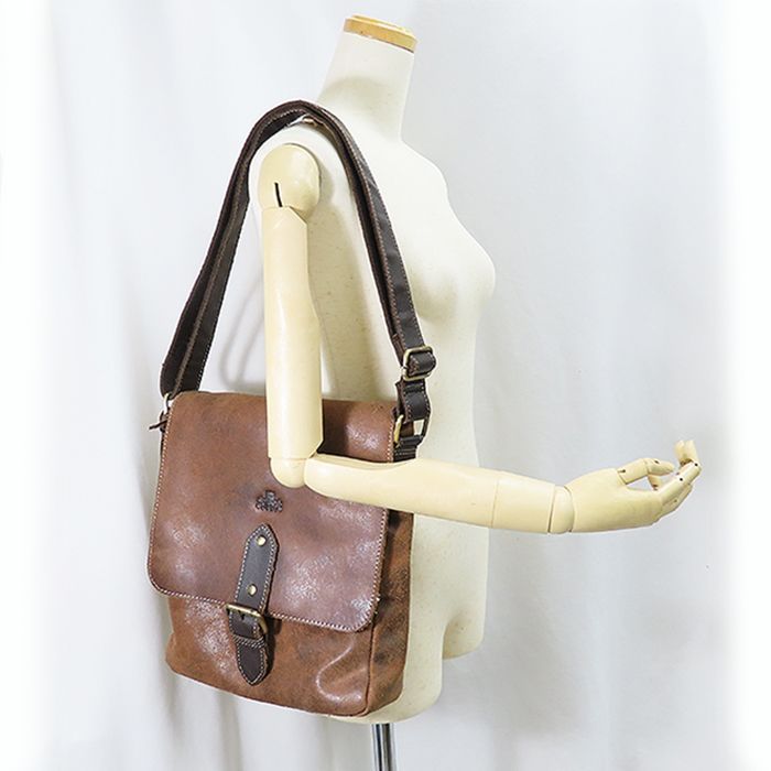 ロワーレン 】ROWALLAN ショルダーバッグ 鞄 かばん ブラウン系 レザー