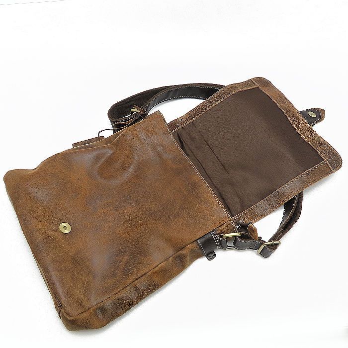 ロワーレン 】ROWALLAN ショルダーバッグ 鞄 かばん ブラウン系 レザー