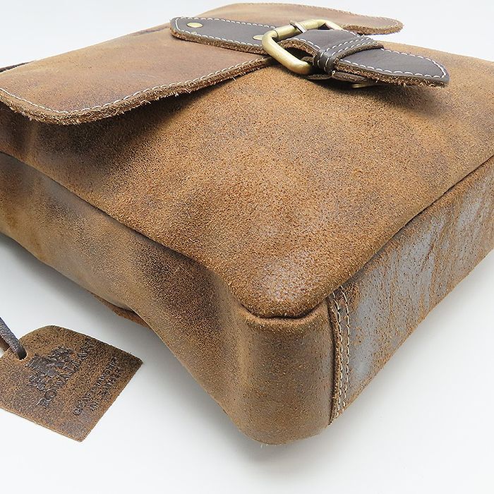 ロワーレン 】ROWALLAN ショルダーバッグ 鞄 かばん ブラウン系 レザー