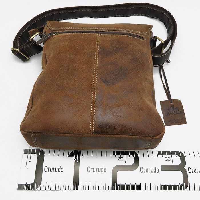 ロワーレン 】ROWALLAN ショルダーバッグ 鞄 かばん ブラウン系 レザー