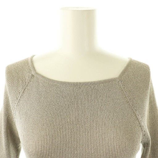 エブール ebure 25SS ソフトブライトラメハーフスリーブニット プル  