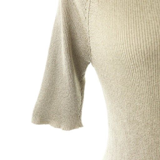 エブール ebure 25SS ソフトブライトラメハーフスリーブニット プル  