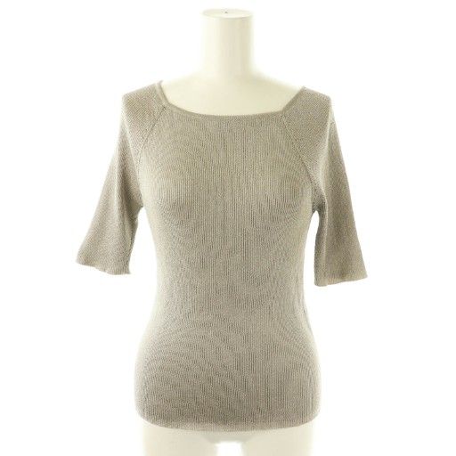 エブール ebure 25SS ソフトブライトラメハーフスリーブニット プル  