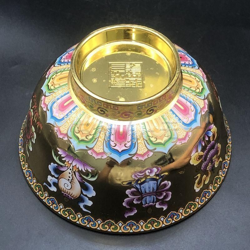 銅器 ?金碗 吉祥八宝碗 色絵法宝碗 装飾品 工芸品 美術品 置物 - メルカリ