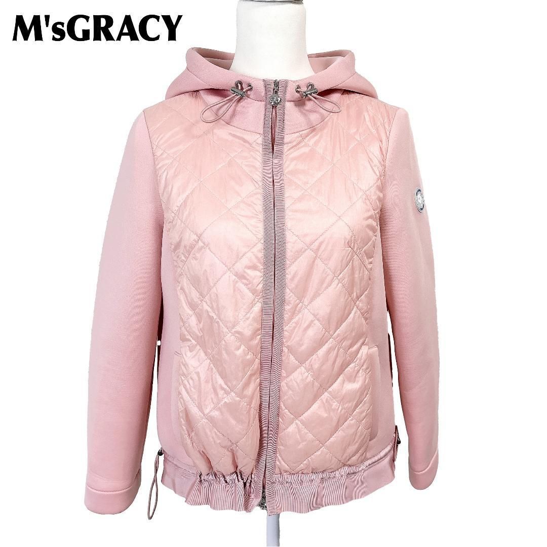 archivio ピンク キルティングジャケット 38 M'sGRACY ボンディング素材 キルティングジャケット 38 ピンク - メルカリ