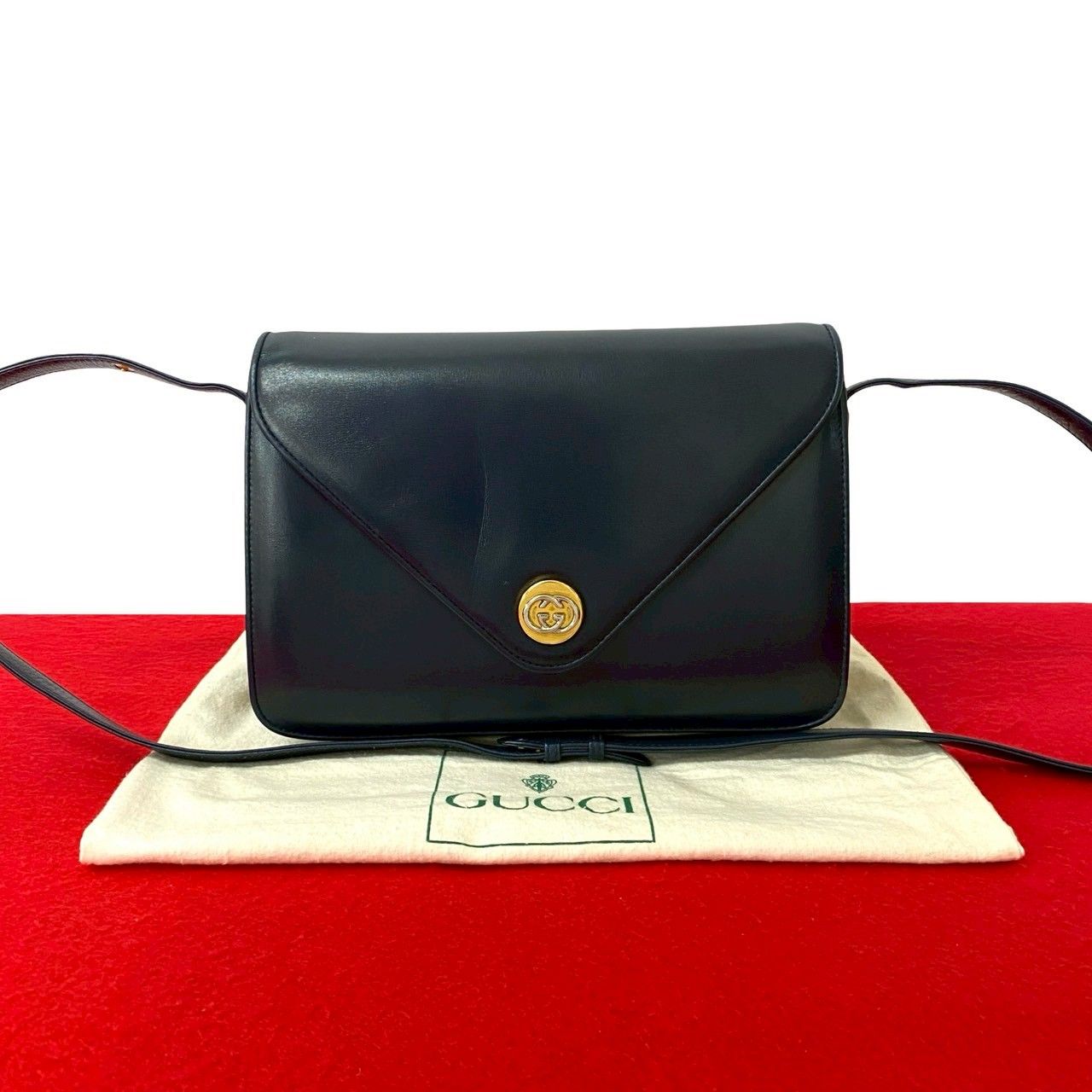 極 美品 袋付き GUCCI グッチ オールドグッチ ヴィンテージ GG ロゴ 