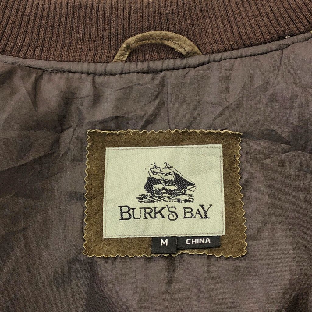 BURKS BAY スエードレザーブルゾンジャケット ブラウン(メンズ M)中古 古着 X1912 BURKS BAY スエードレザーブルゾンジャケット ブラウン(メンズ M)中古
