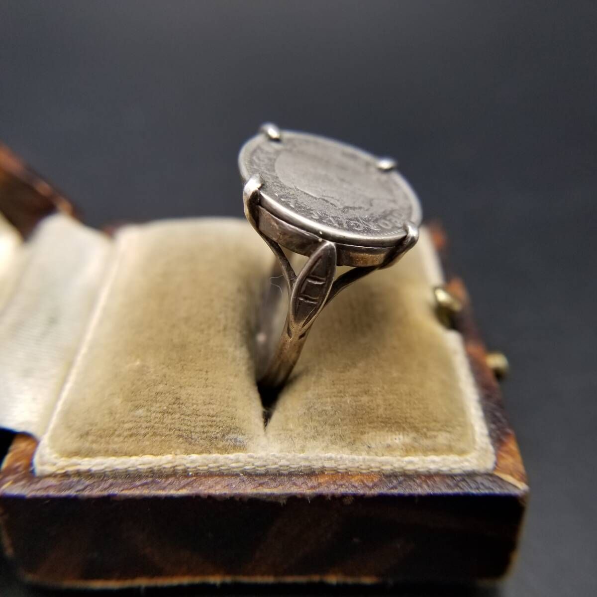Georgivs VI コインモチーフ 925 シルバー ヴィンテージ リング 銀 