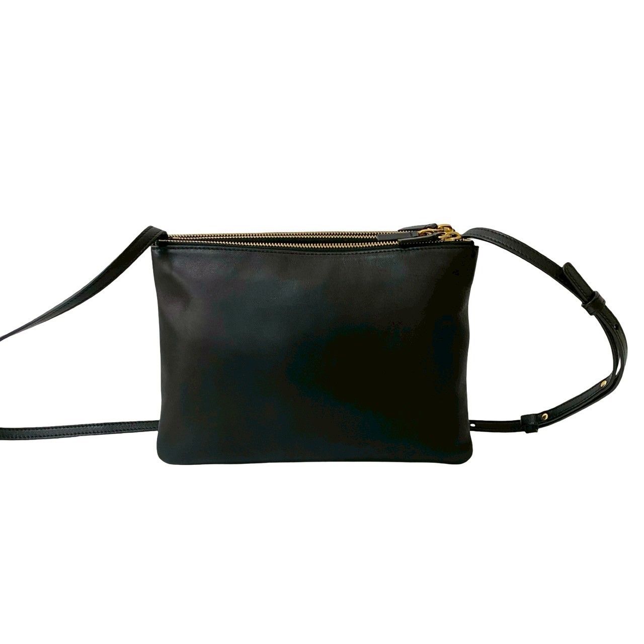 極 美品 保存袋付き CELINE セリーヌ ロゴ トリオ レザー 本革 ミニ