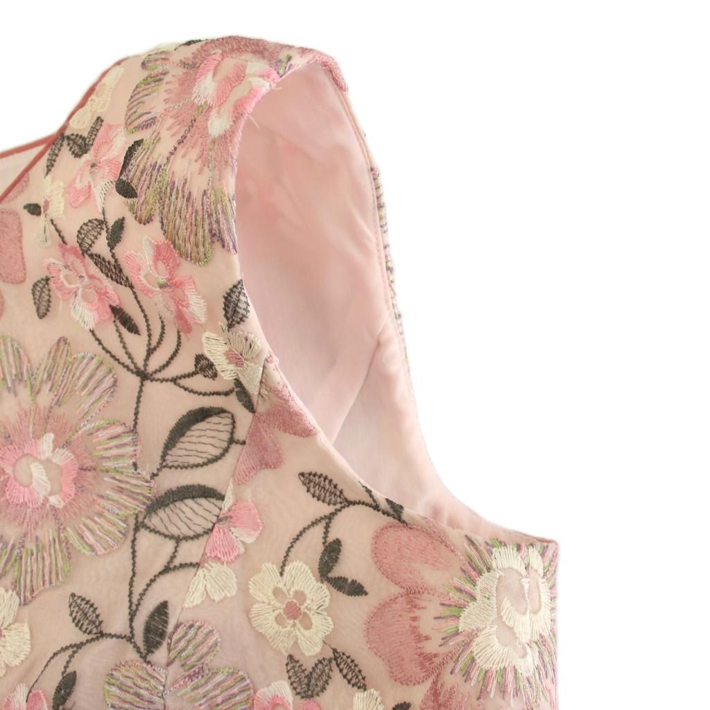 トッカ TOCCA ワンピース 0 ピンク 花柄 刺繍 ノースリーブ /YM - メルカリ