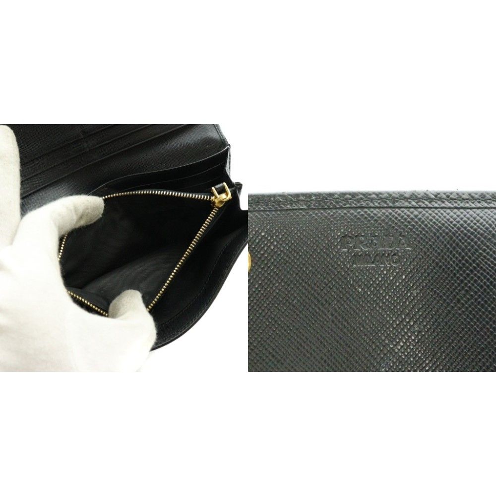 プラダ PRADA サフィアーノ・フィオッコ SAFFIANO FIOCCO 長財布 二