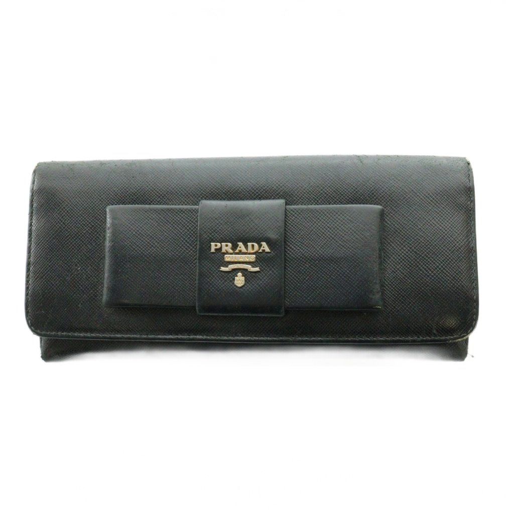 プラダ PRADA サフィアーノ・フィオッコ SAFFIANO FIOCCO 長財布 二