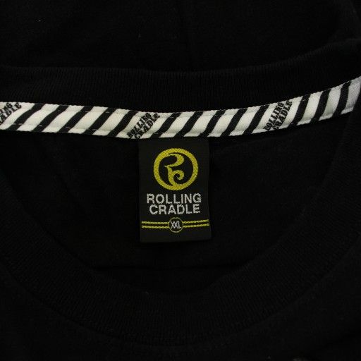 ROLLING CRADLE Tシャツ XXL 黒 半袖 グラフィックプリント ラウンドネック /JP