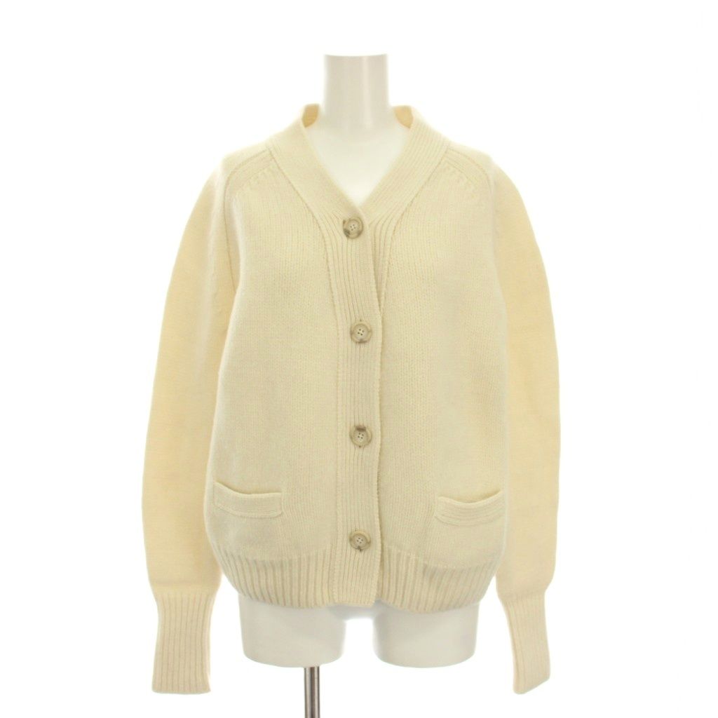 イエナ IENA 21AW AQUAラグランVネックカーディガン ニット 長袖 白