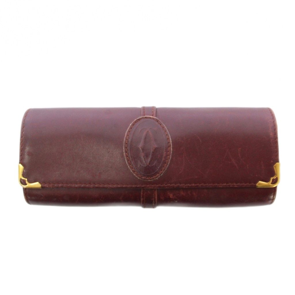 カルティエ Cartier 眼鏡ケース メガネケース 二つ折り ワンカラー