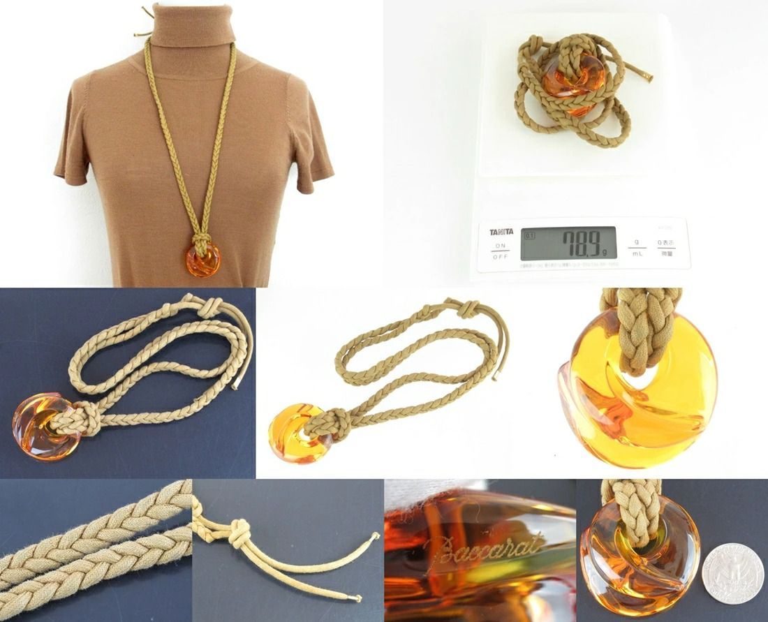 バカラ　コキアージュ　ネックレス Baccarat - バカラ コキアージュ ペンダント オレンジ Baccaratの通販