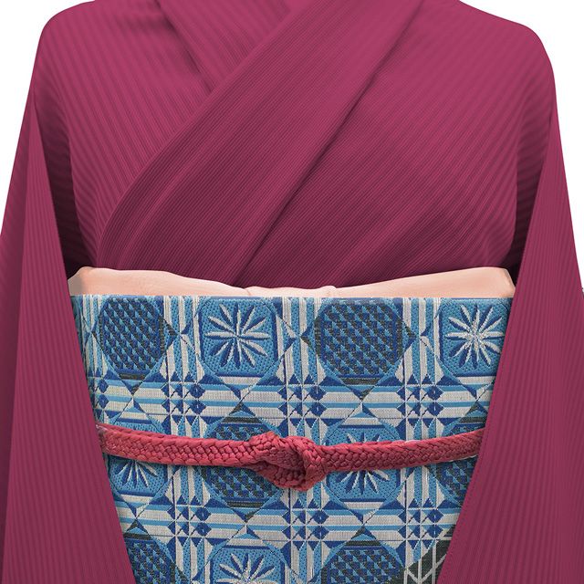 新品】 袋帯 未使用 正絹 京都 西陣 弥栄織物 軽量帯 軽量織 阿波藍染