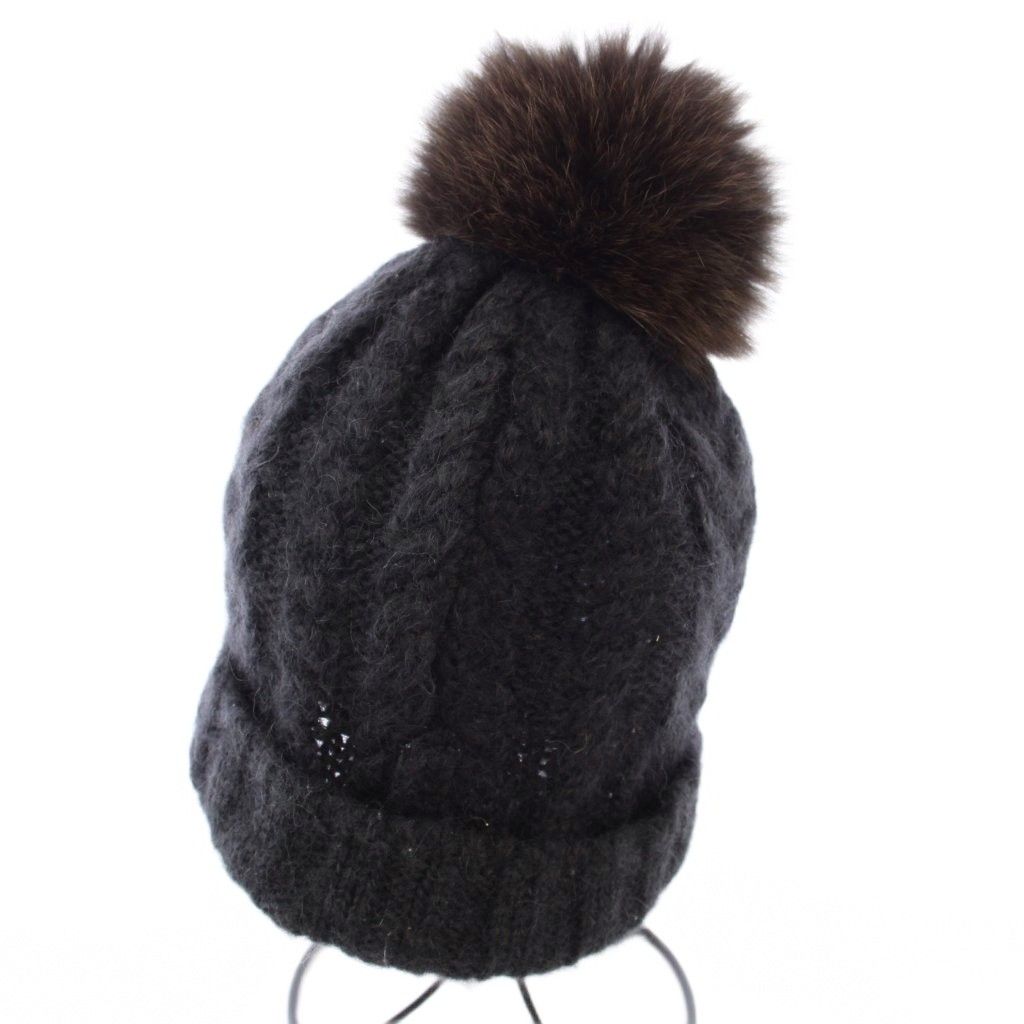 カシラ CA4LA ニット帽 ニットキャップ モヘヤ フォックスファー