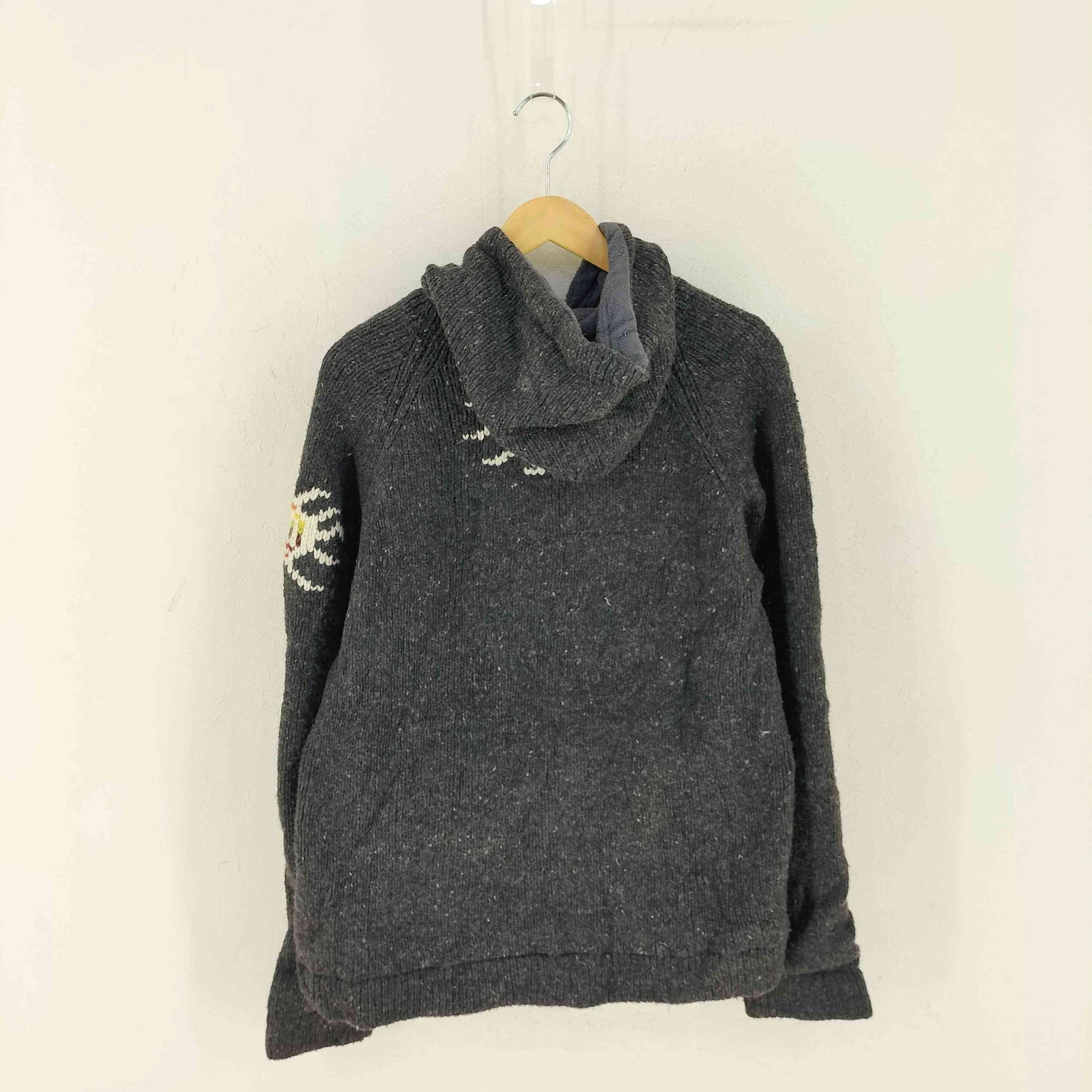 ユーズドフルギ USED古着 エクアドルニット ジップニットパーカー