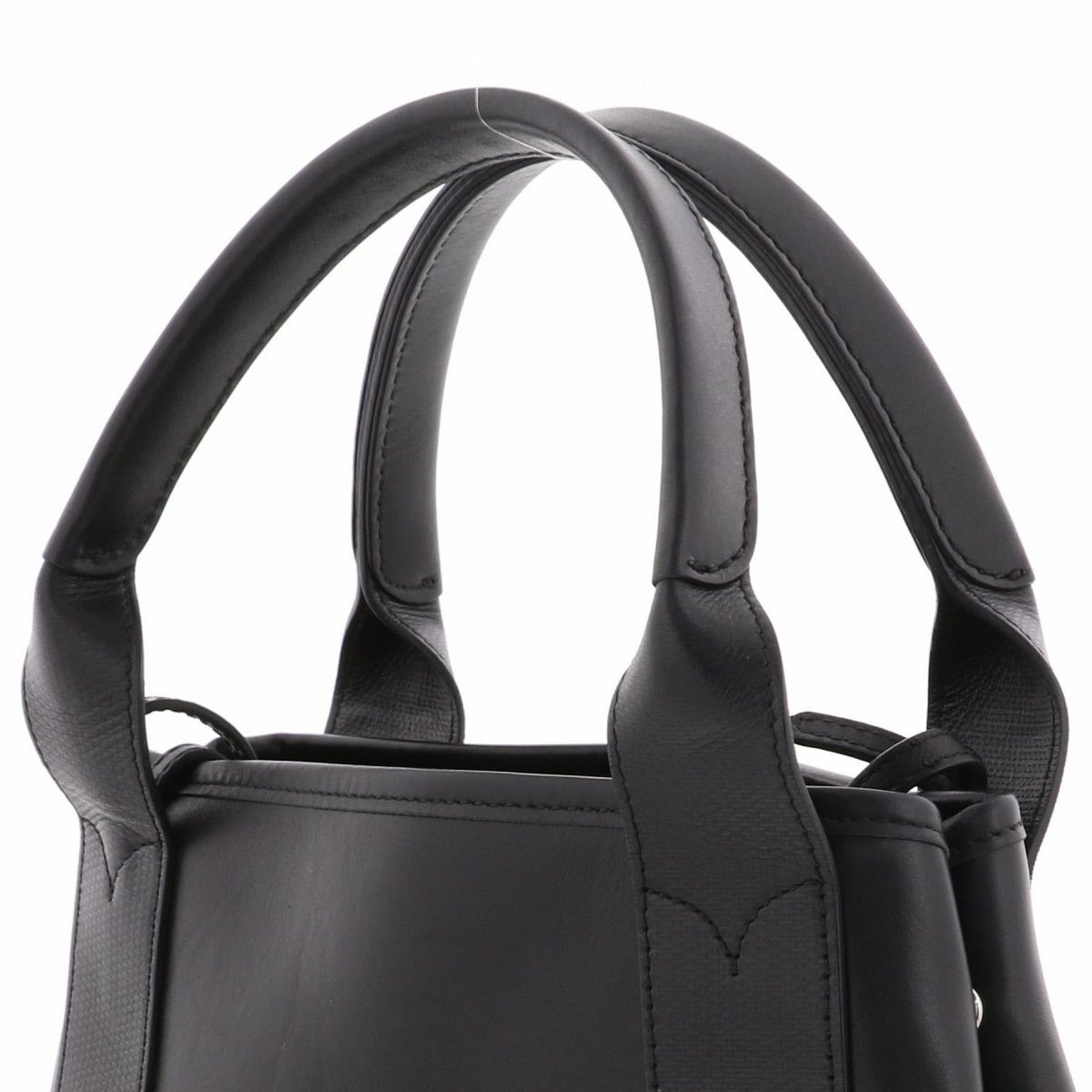 BALENCIAGA バレンシアガ ネイビーカバ XS オールレザー ハンドバッグ  