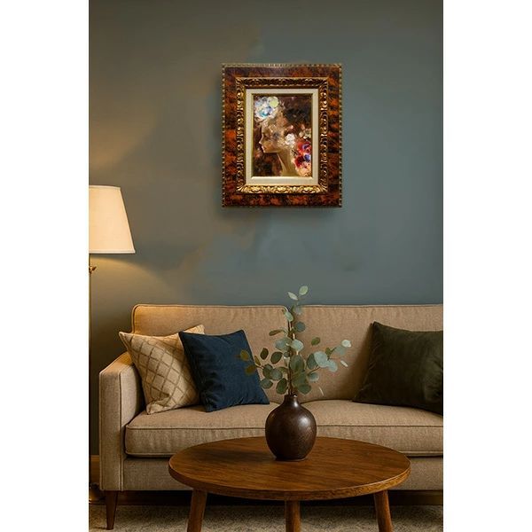 油彩画 F4号 鶴岡義雄 「マドモアゼル」 額入り 油絵 真筆 手描き 肉筆