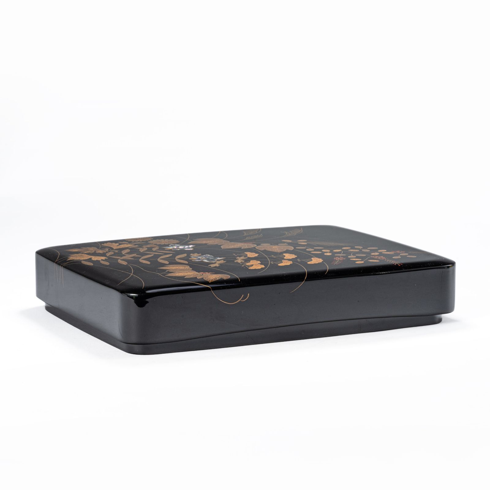 最高級】輪島塗 蒔絵 硯箱 二代目 寺尾玉峰 作 共箱 伝統工芸品 書道具