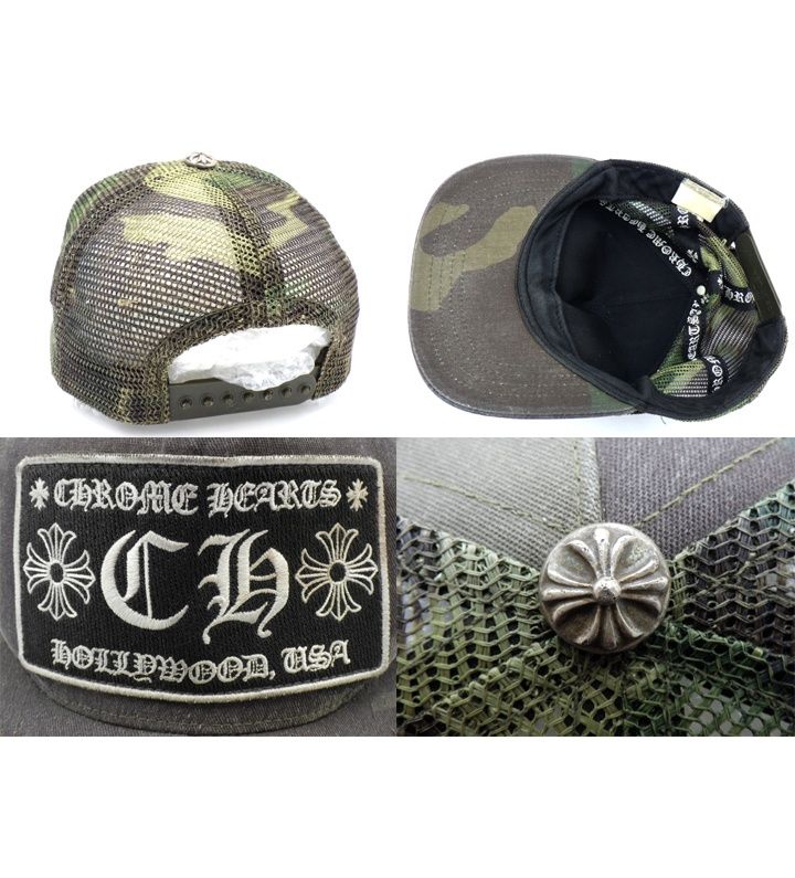 クロムハーツ CHROME HEARTS 【 CH TRUCKER CAMO CAP 】 CH 刺繍