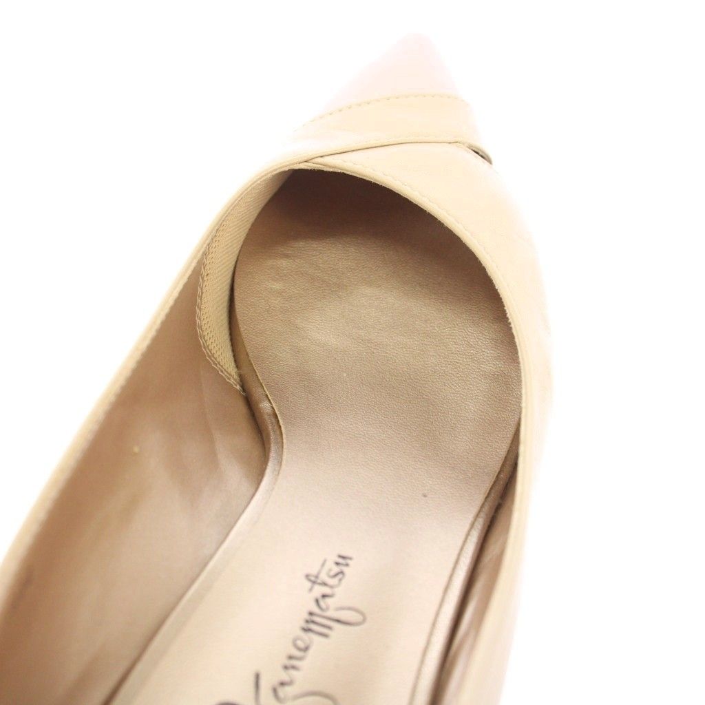 銀座かねまつ GINZA Kanematsu パンプス レザー ポインテッドトゥ 切替