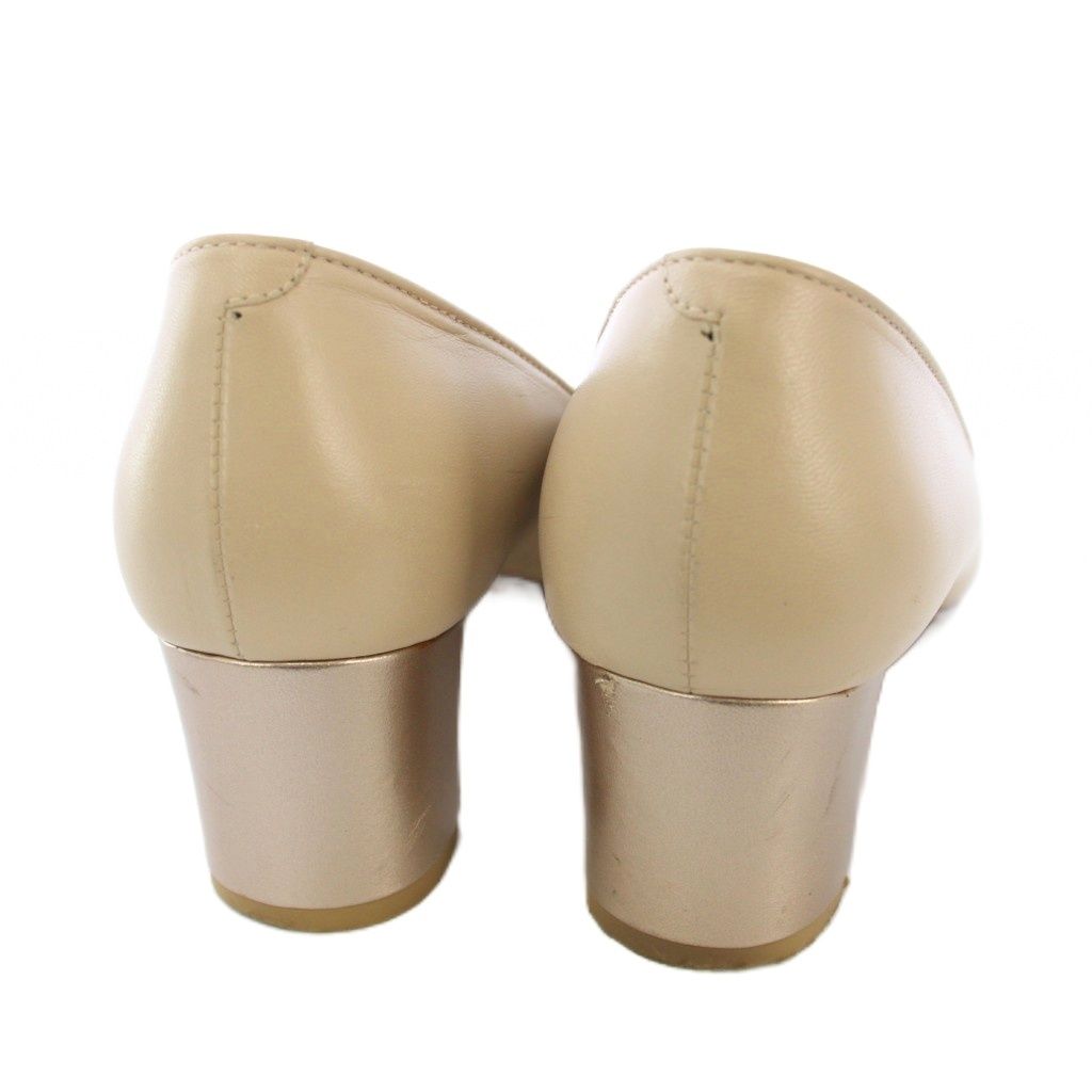 銀座かねまつ GINZA Kanematsu パンプス レザー ポインテッドトゥ 切替