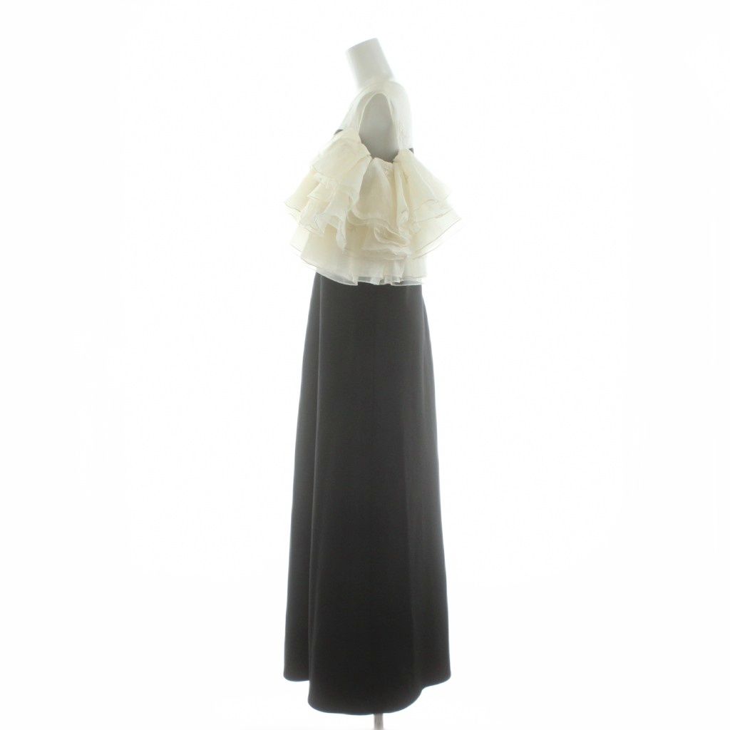 エーシーケーエー Acka. organdy frill dress black オーガンジー