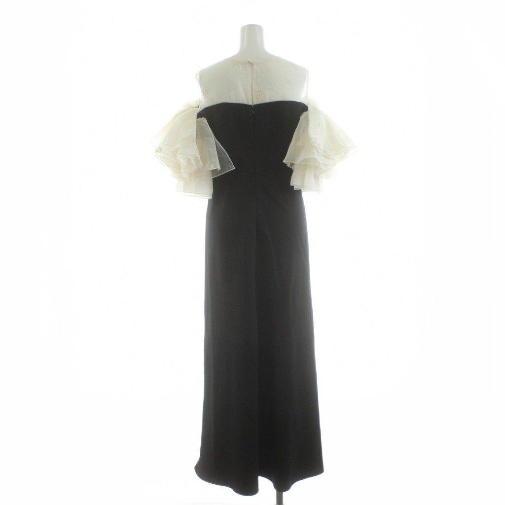 エーシーケーエー Acka. organdy frill dress black オーガンジー