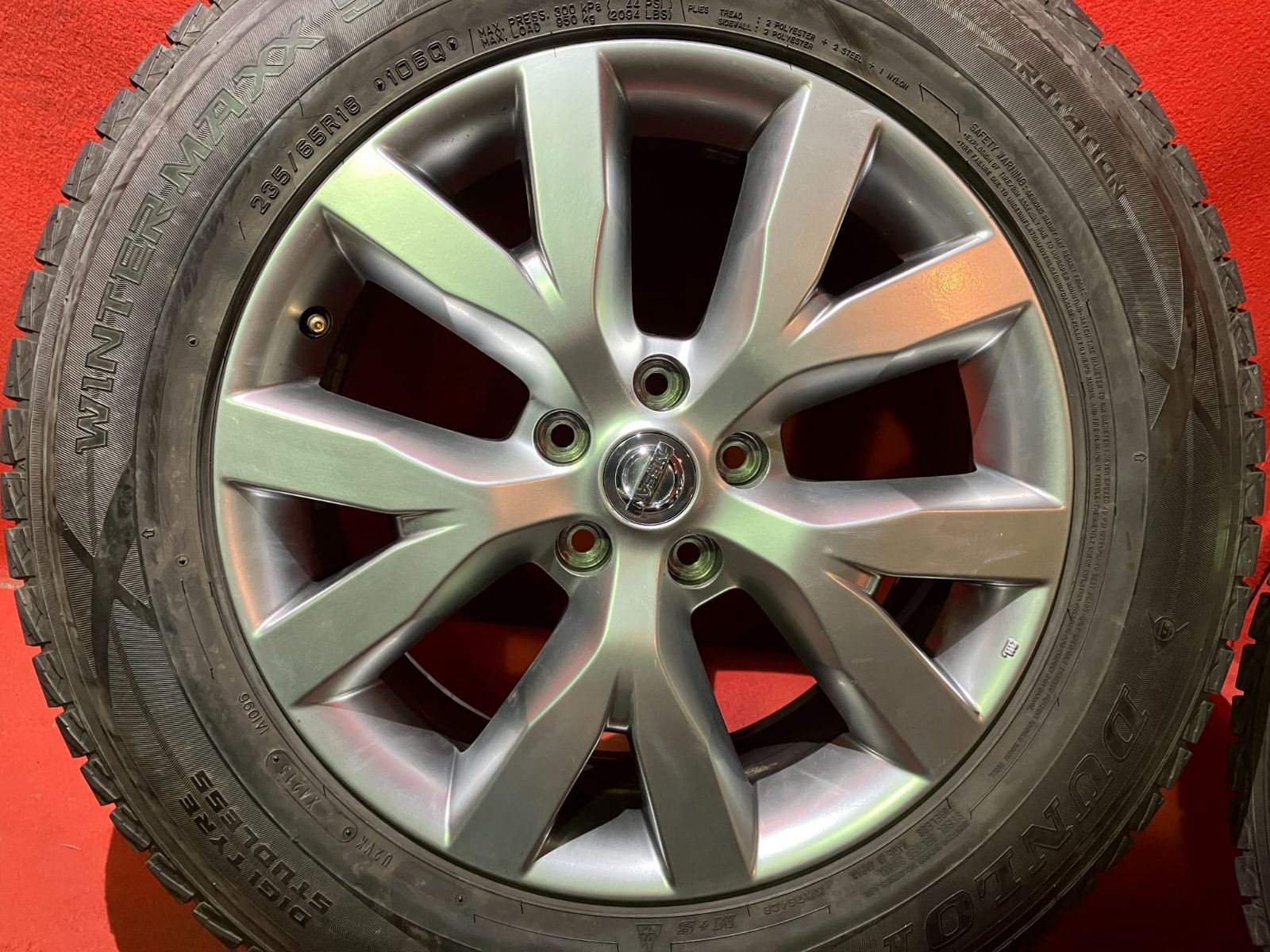 日産純正ホイール キャップあり　235/65R18 4本　ムラーノに使用 日産純正ホイール キャップあり 235/65R18 4本 ムラーノに使用 日産