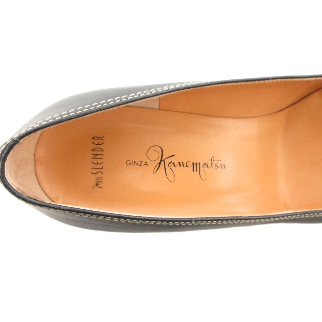 銀座かねまつ GINZA Kanematsu MISS SLENDER パンプス ヒール スクエア