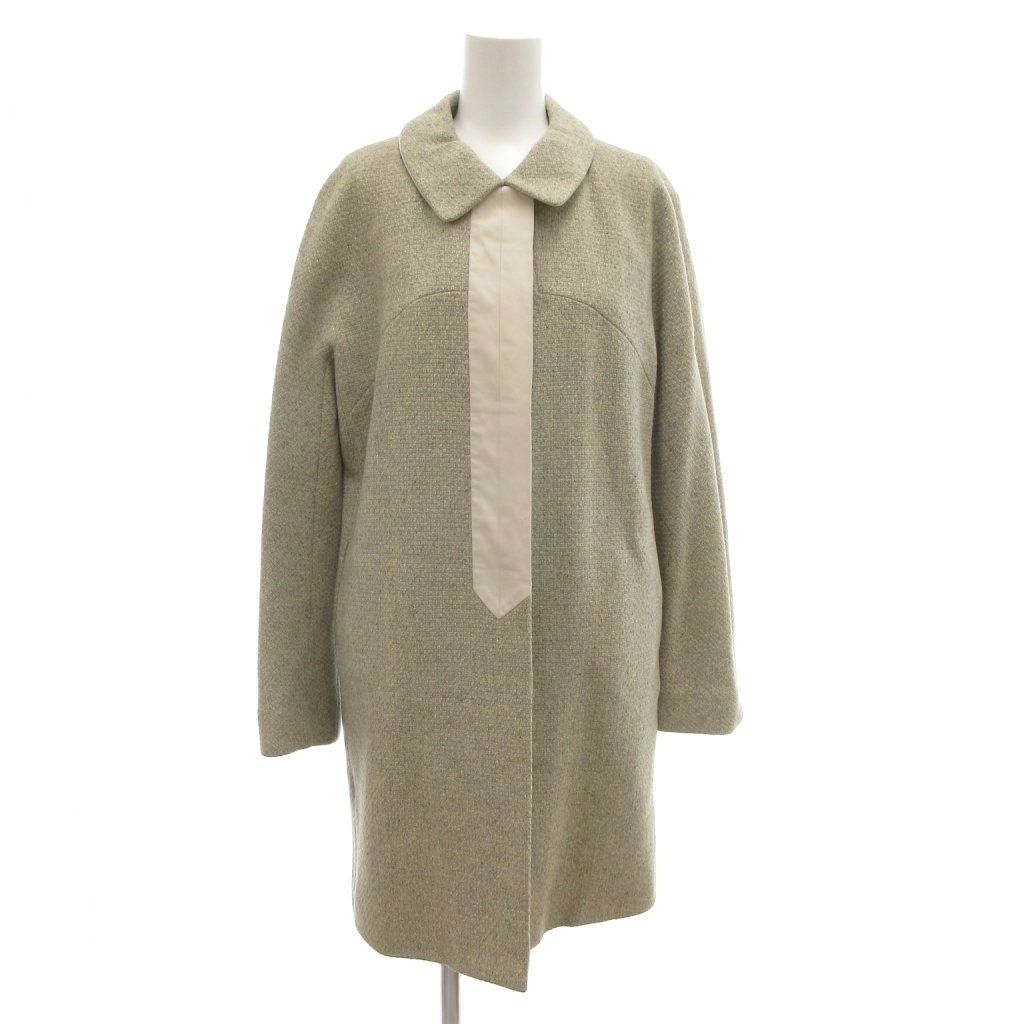 クロエ CHLOE ステンカラーコート 36 ミドル ハーフ丈 ウール ベージュ