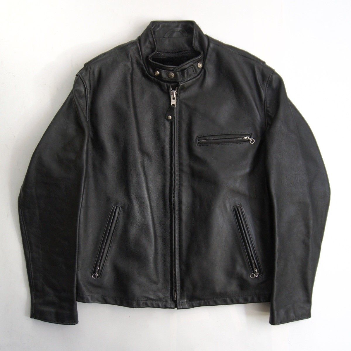 Schott ライナー 美品 ボアライナー レザーポケット ライダース 40 中古・古着通販】Schott (ショット) USA製ボアライナー付シングル