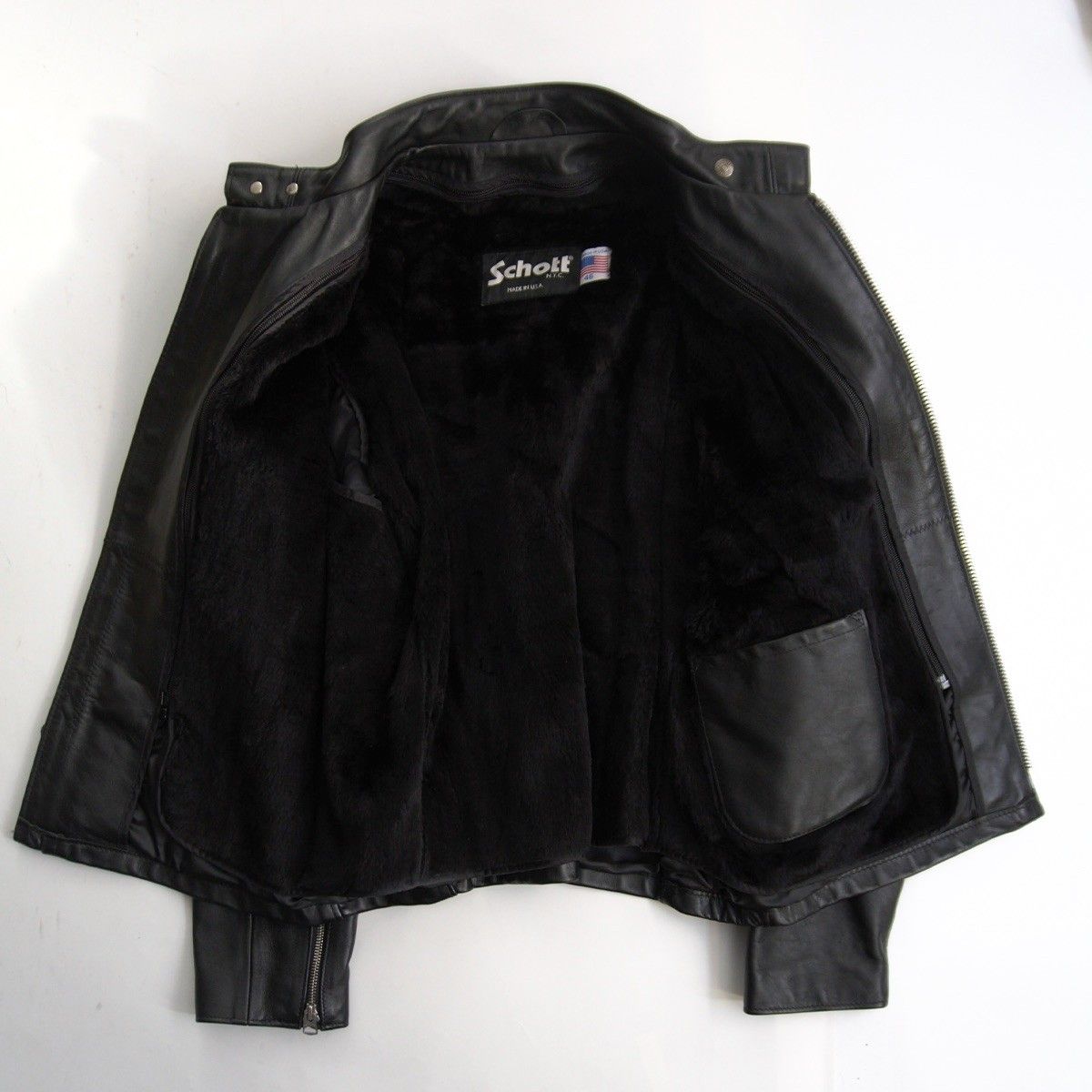 美品/ビッグサイズ】SCHOTT【641/シングルライダースジャケット】46