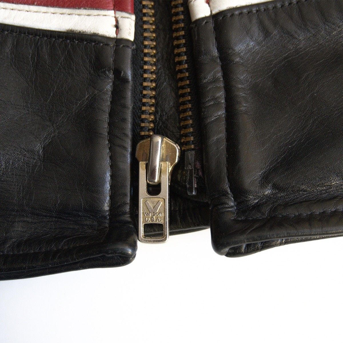 美品】 VANSON 【RJV シングル ライダース ジャケット】40 レーシング 