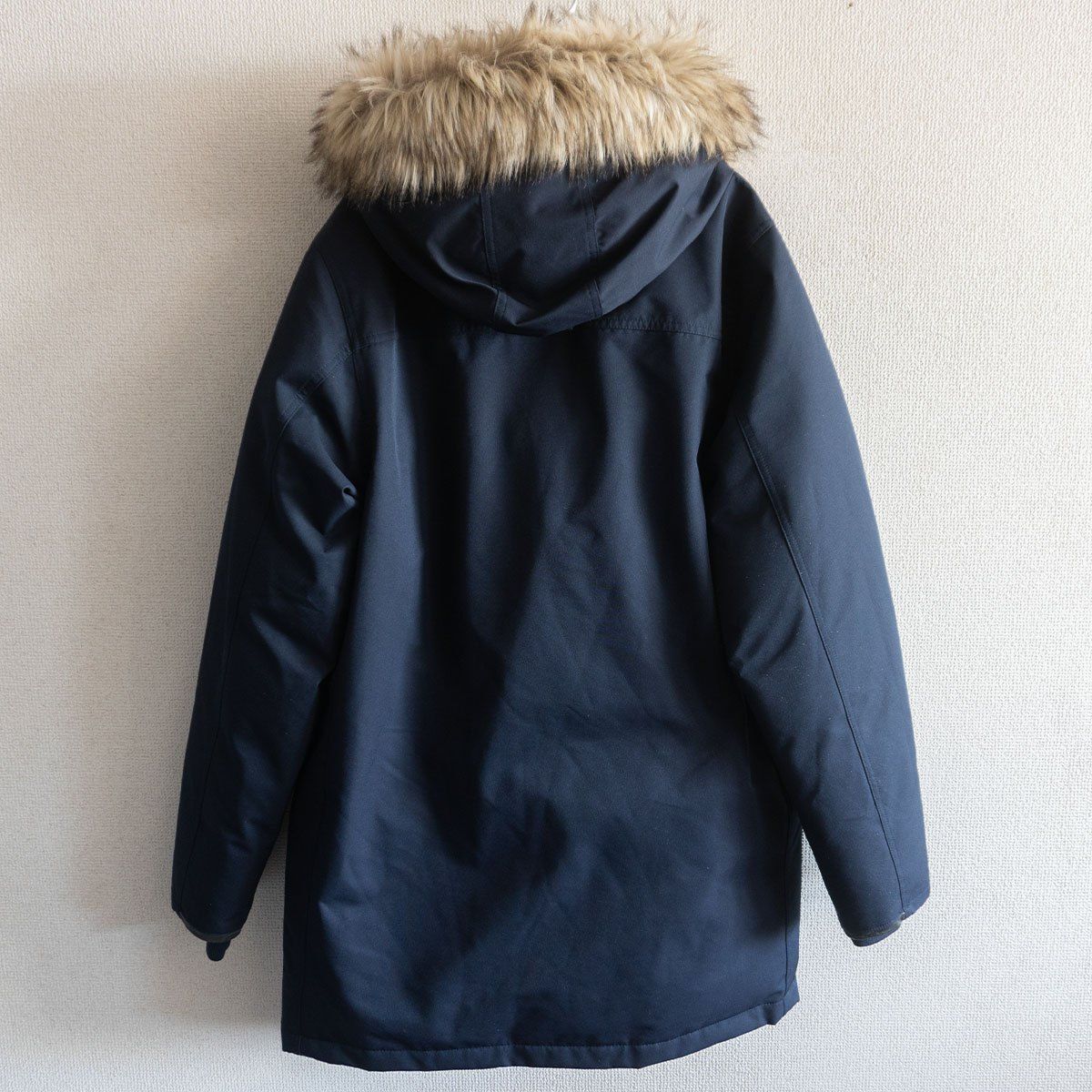 美品】POLO RALPH LAUREN【ファー付き ダウン ジャケット】S ネイビー 