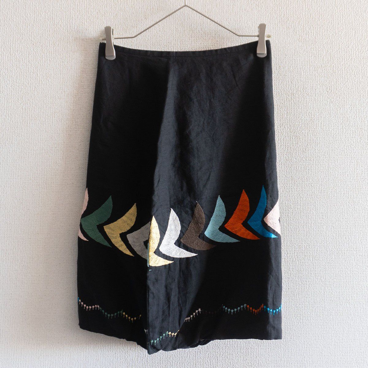 美品】mina perhonen【bird リネン スカート】 ミナペルホネン 麻