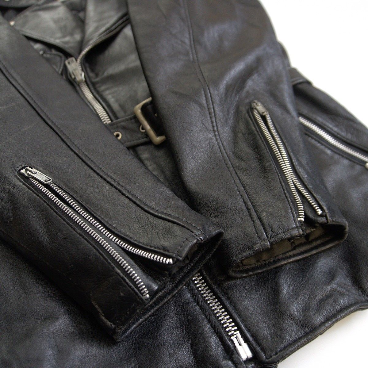 美品/希少モデル】SCHOTT【217/ロング ダブルライダースジャケット】38